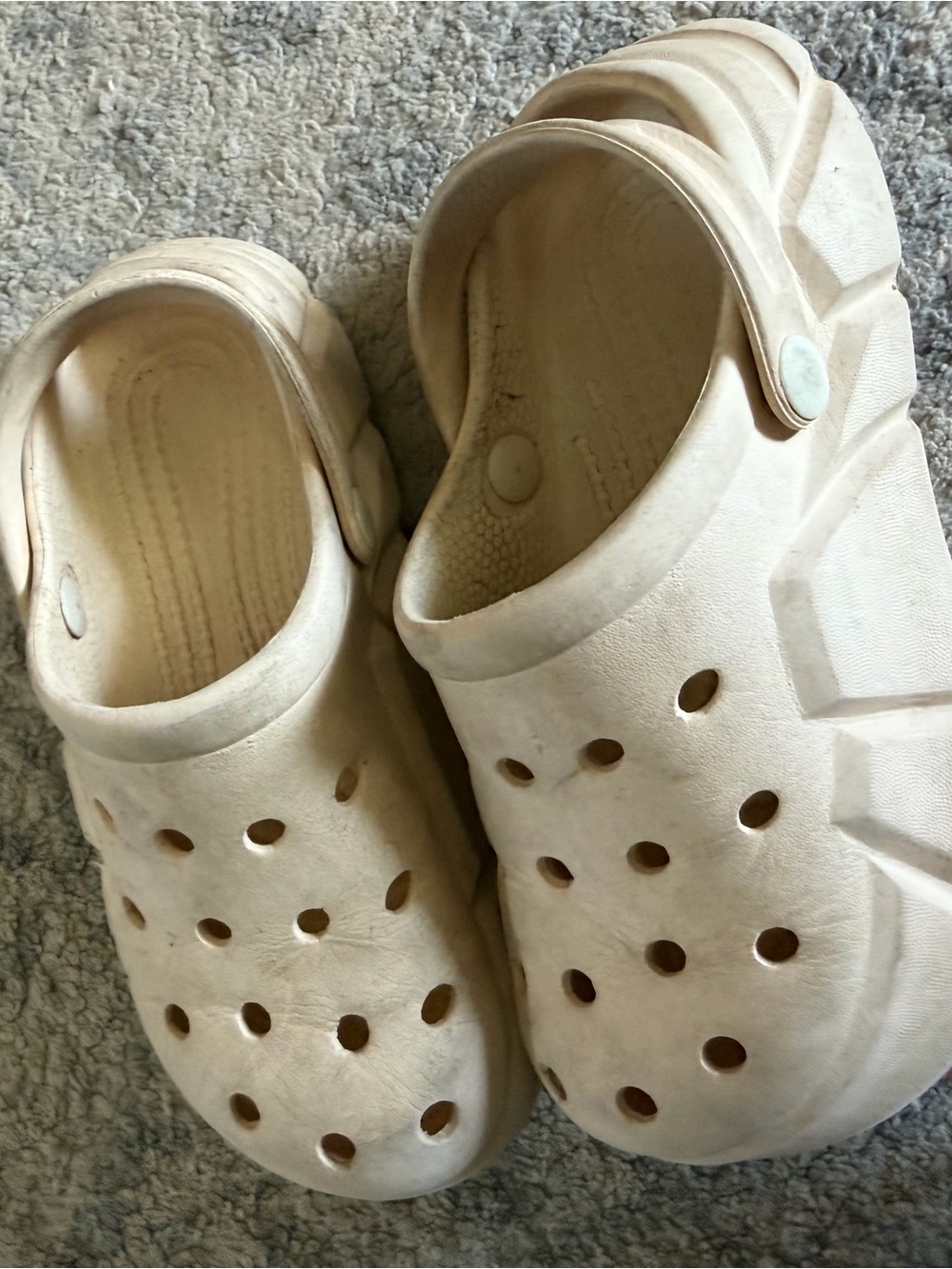 Kids Cream Slip-On Clog Shoes